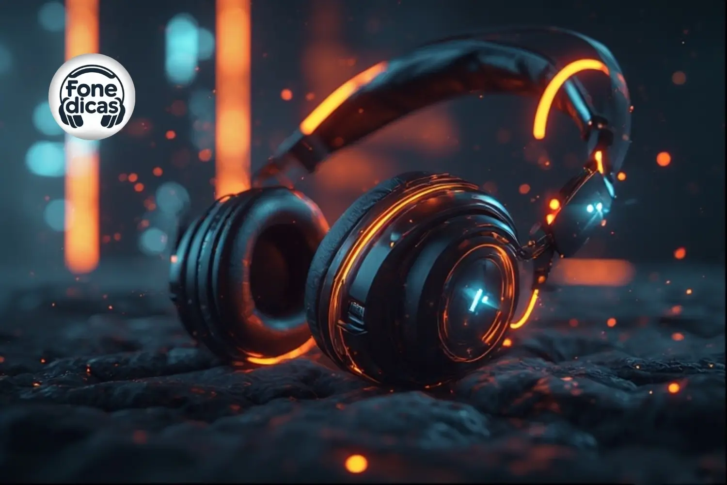 Como posso saber qual o lado correto do meu fone de ouvido? 