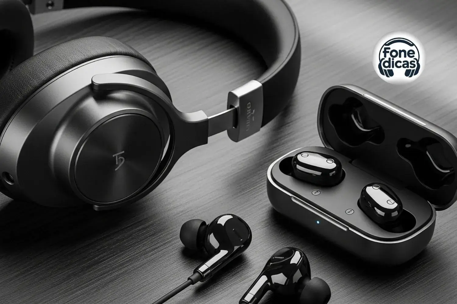 Fone in-ear com isolamento acústico para atividades físicas