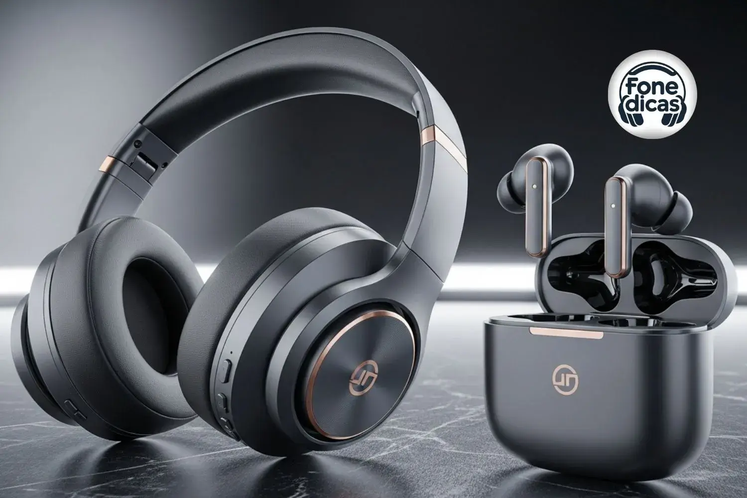 Tecnologia de áudio em fones premium