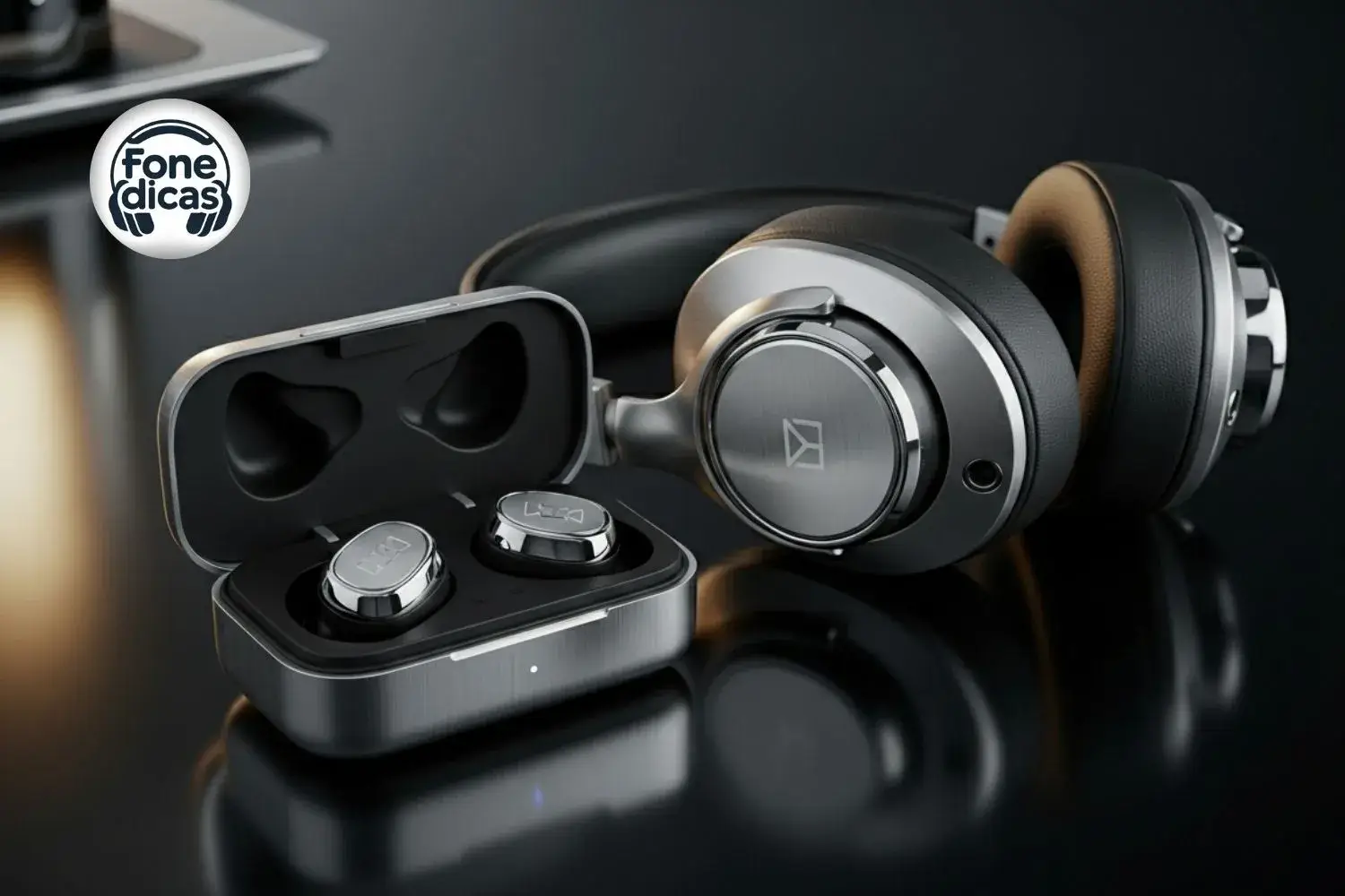 Fone Bluetooth leve para esportes e deslocamento